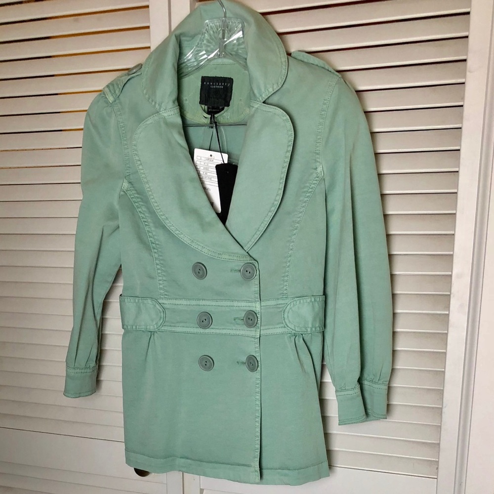 NWT SANCTUARY CLOTHING MINT GREEN BUTTON JACKET